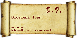 Diószegi Iván névjegykártya