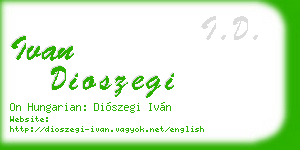 ivan dioszegi business card